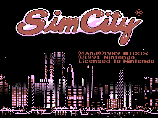 SimCity (Unreleased) Title Screen